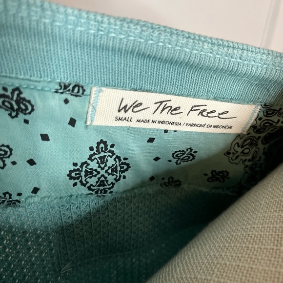 NWOT Free People Fall for you thermal Henley Aspen Sky size small - Picture 10 of 11